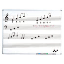 Magnetic pre printed music stave whiteboard - 180x120cm