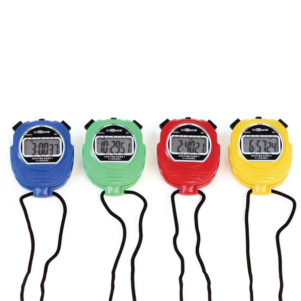 TEAM COLOURED STOPWATCHES SET OF 4