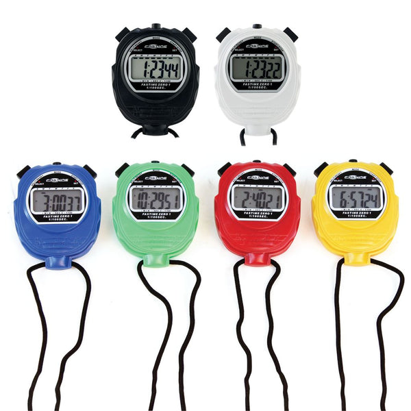TEAM COLOURED STOPWATCHES SET OF 6