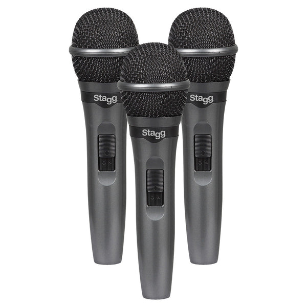 Set Of 3 Stagg Dynamic Vocal Microphones
