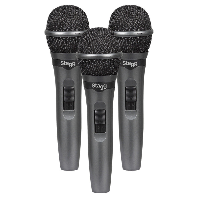 Set Of 3 Stagg Dynamic Vocal Microphones