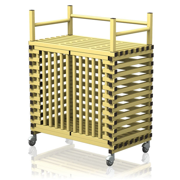 VENDIPLAS TROLLEY CABINET LARGE, YELLOW