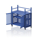 VENDIPLAS TROLLEY CABINET MEDIUM, BLUE, C/W TOP RACK