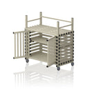 VENDIPLAS TROLLEY CABINET MEDIUM, BEIGE, C/W TOP RACK