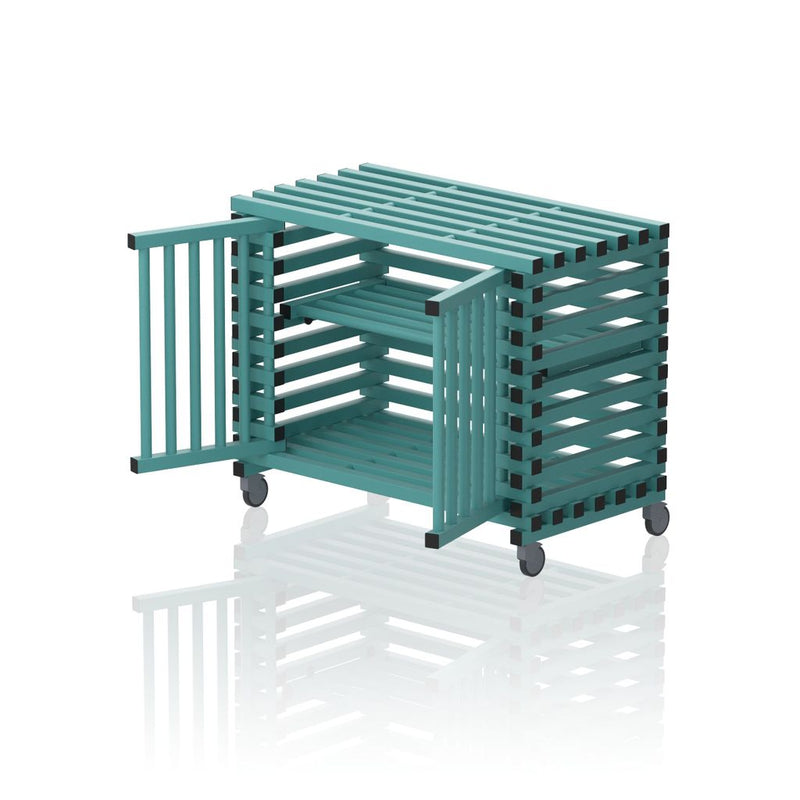 VENDIPLAS TROLLEY CABINET MEDIUM, GREEN