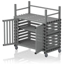 VENDIPLAS TROLLEY CABINET MEDIUM, GREY, C/W TOP RACK
