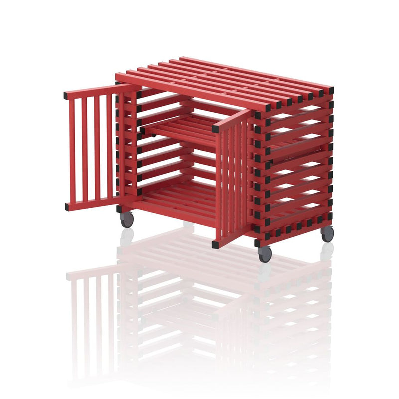 VENDIPLAS TROLLEY CABINET MEDIUM, RED