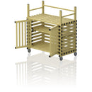 VENDIPLAS TROLLEY CABINET MEDIUM, YELLOW, C/W TOP RACK