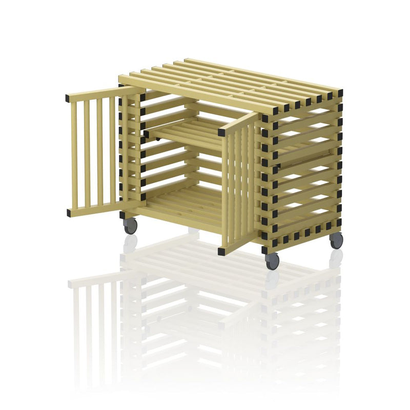 VENDIPLAS TROLLEY CABINET MEDIUM, YELLOW