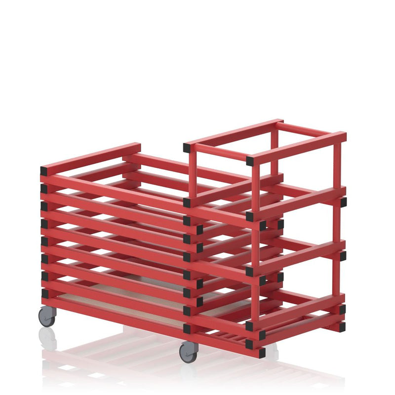 VENDIPLAS MULTIPURPOSE TROLLEY RED