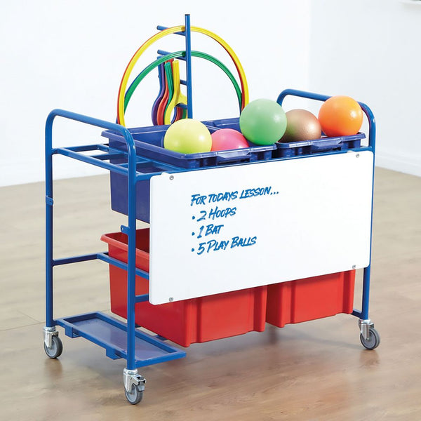 STANDARD EQUIPMENT TROLLEY WITH WRITING BOARD