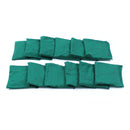 SQUARE COTTON BEAN BAG GREEN, BAG OF 12