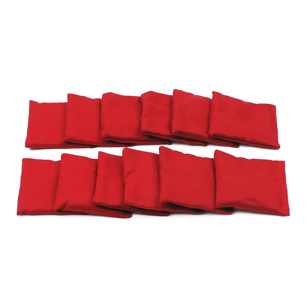 SQUARE COTTON BEAN BAG RED, BAG OF 12