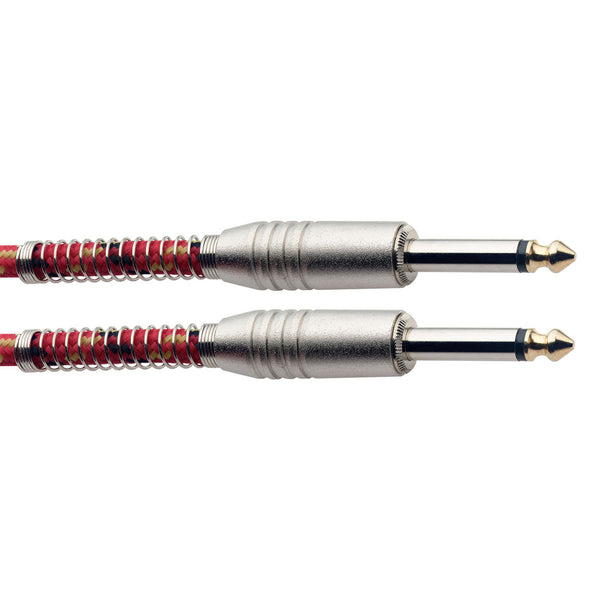 Stagg S-Series Vintage Mono Jack Cable - Red Tweed