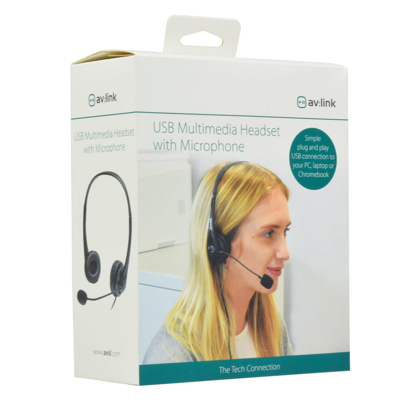 AV Link USB multimedia headset with microphone