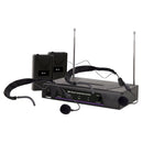 Qtx Dual Wireless Headset Radio Microphone Vhf 174.1Mhz - 175.0Mhz