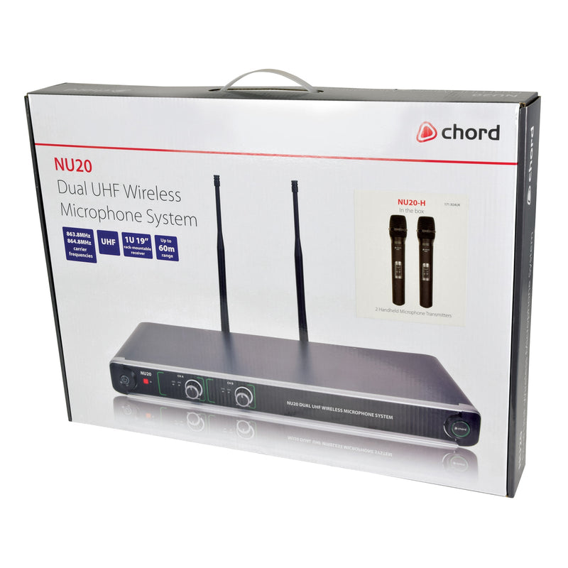 Chord NU20 Dual UHF Wireless Microphone Systems