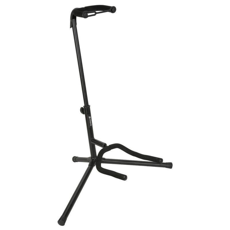 Chord guitar stand with folding neck support