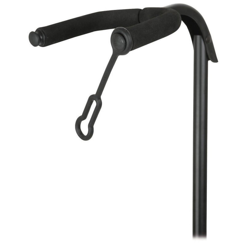 Chord guitar stand with folding neck support