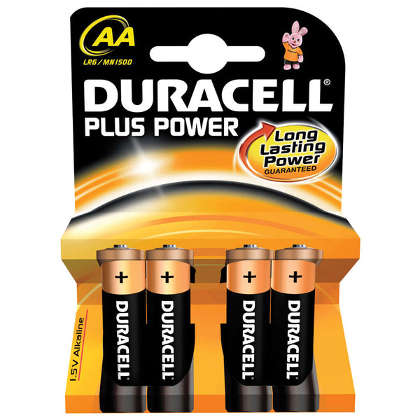 Duracell alkaline pack of 4 AA batteries