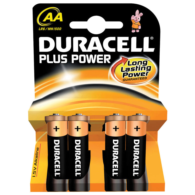 Duracell alkaline pack of 4 AA batteries