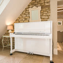 Kawai K300 upright piano - Polished White, Chrome Fittings