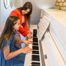 Kawai K300 upright piano - Polished White, Chrome Fittings