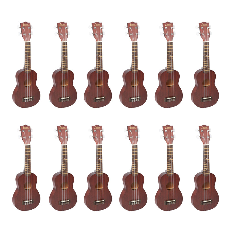 My School Ukulele soprano ukes carton of 12 - Slim natural