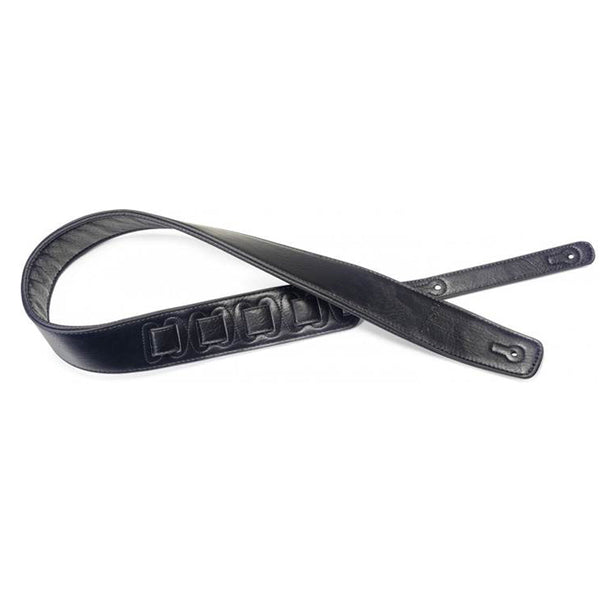 Stagg leather guitar strap - Black