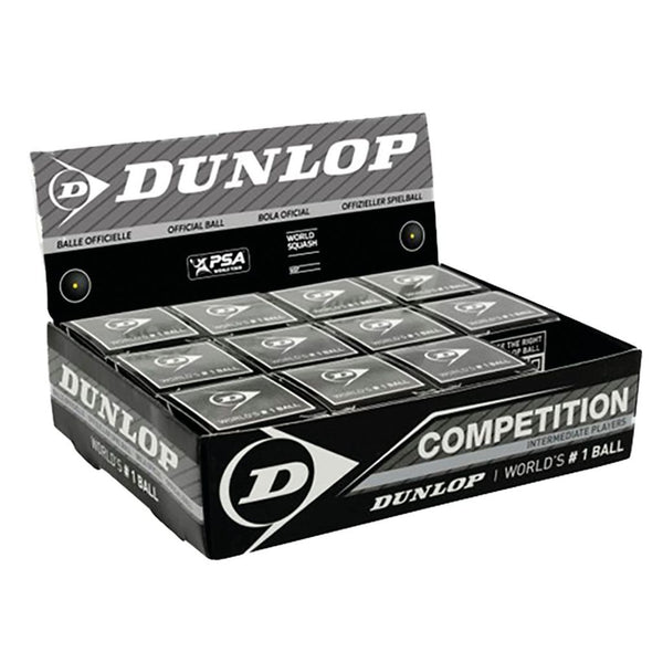 DUNLOP COMPETITION SQUASH BALL SET OF 12