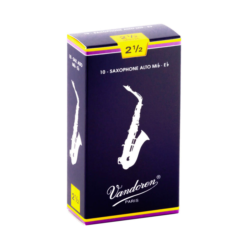 Vandoren 'Blue Box' Eb Alto Saxophone Reeds - 2.5 (Box Of 10)