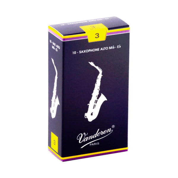 Vandoren 'Blue Box' Eb alto saxophone reeds - 3 (box of 10)