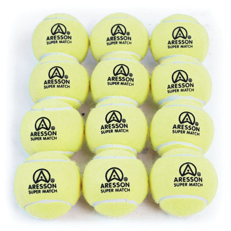 ARESSON SUPER MATCH TENNIS BALL 62G, 65MM, SET OF 12