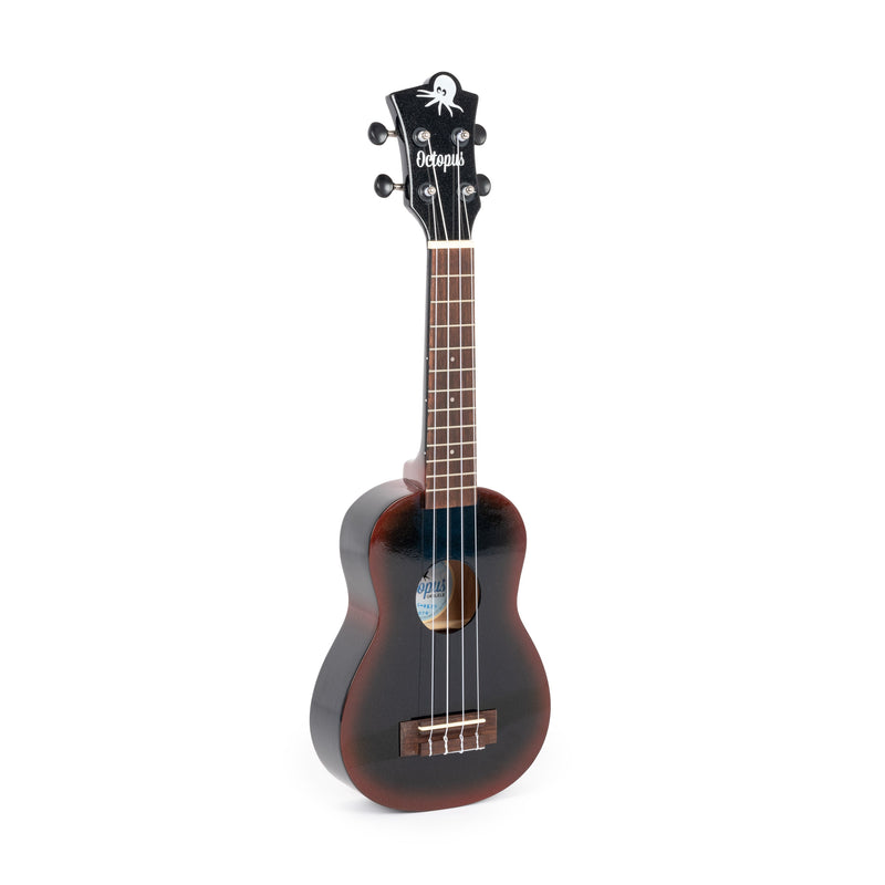 Octopus Academy sparkle soprano ukulele - Black burst