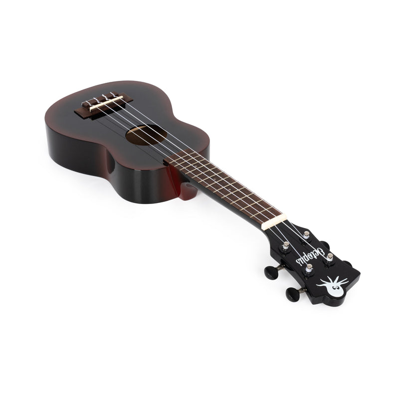 Octopus Academy sparkle soprano ukulele - Black burst
