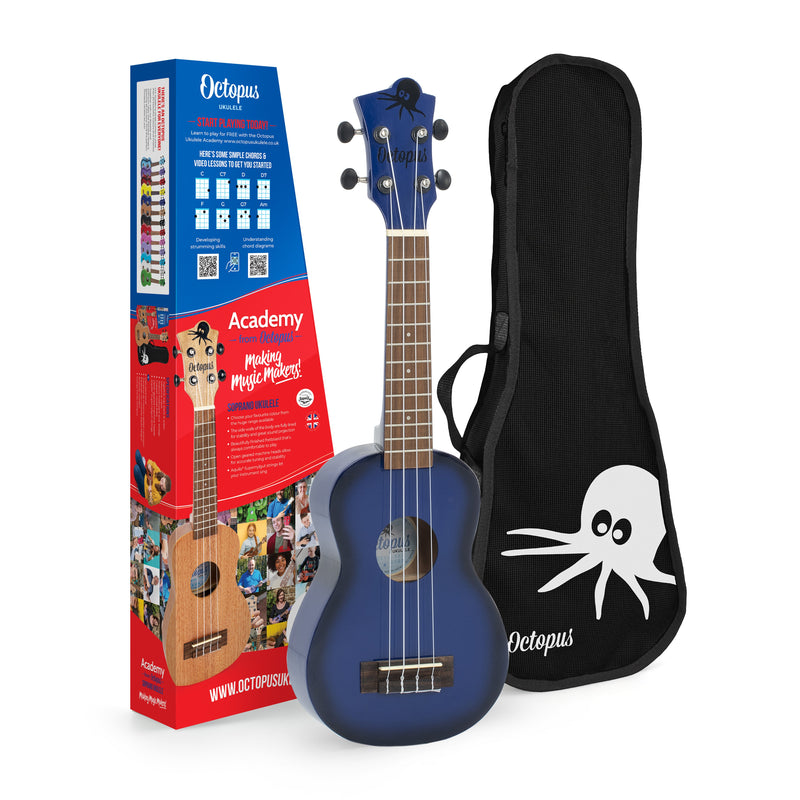 Octopus Soprano Ukulele - Dark Blue