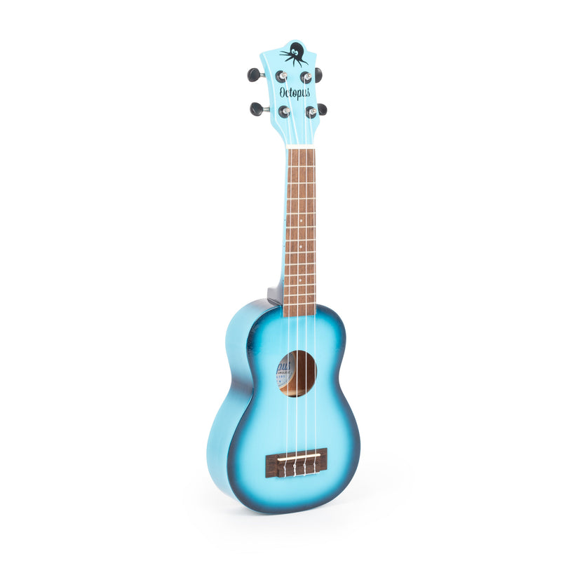 Octopus Academy sparkle soprano ukulele - Light blue burst