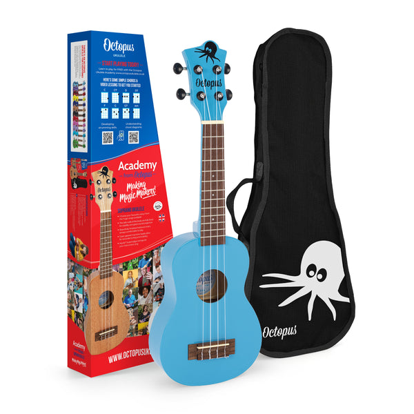 Octopus Soprano Ukulele - Light Blue