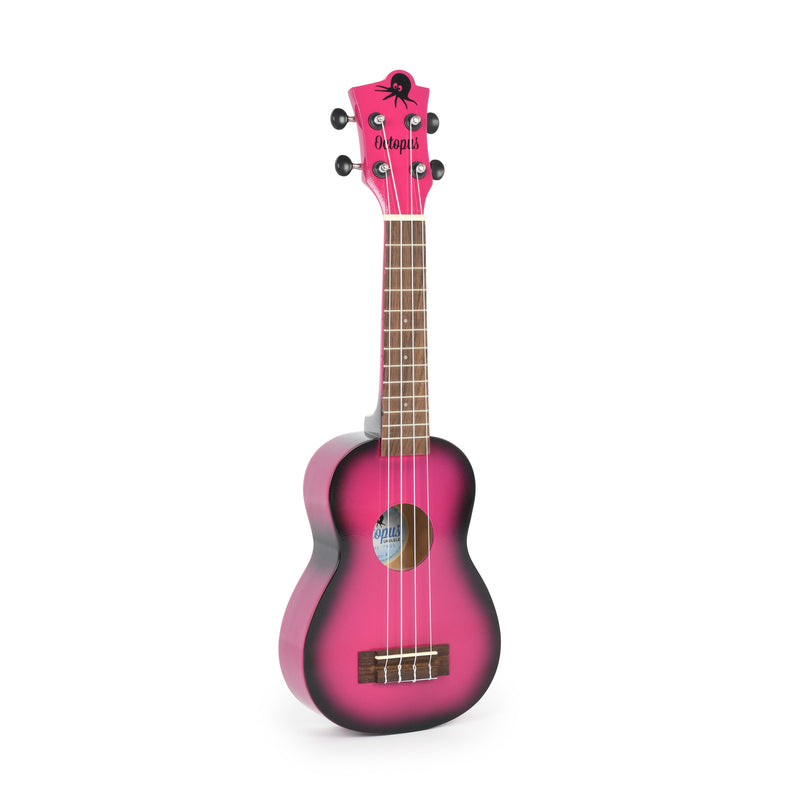 Octopus Academy sparkle soprano ukulele - Pink burst