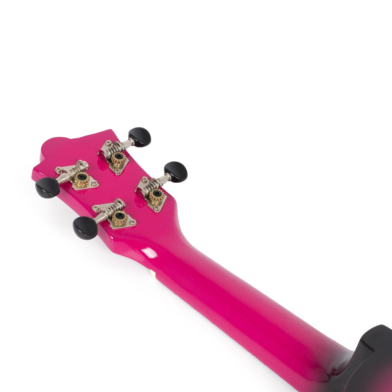 Octopus Academy sparkle soprano ukulele - Pink burst