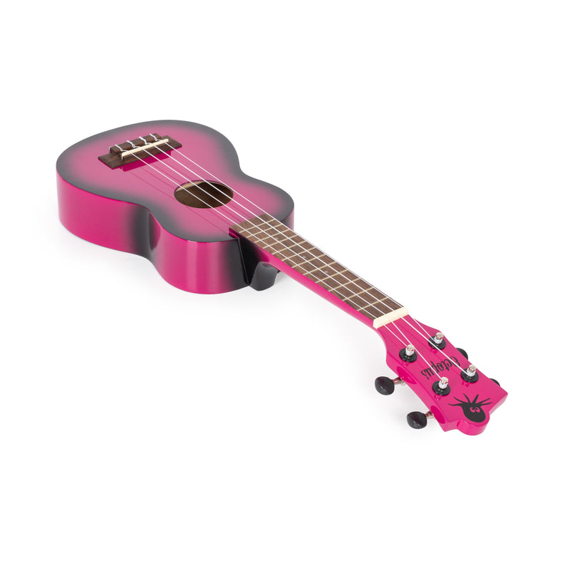 Octopus Academy sparkle soprano ukulele - Pink burst