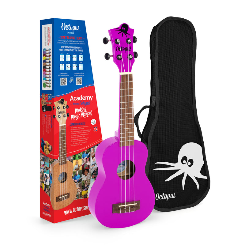 Octopus Soprano Ukulele - Pink