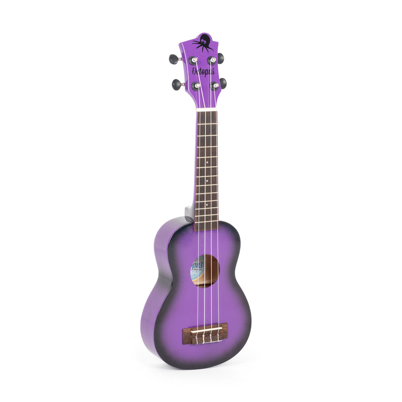 Octopus Academy sparkle soprano ukulele - Purple burst