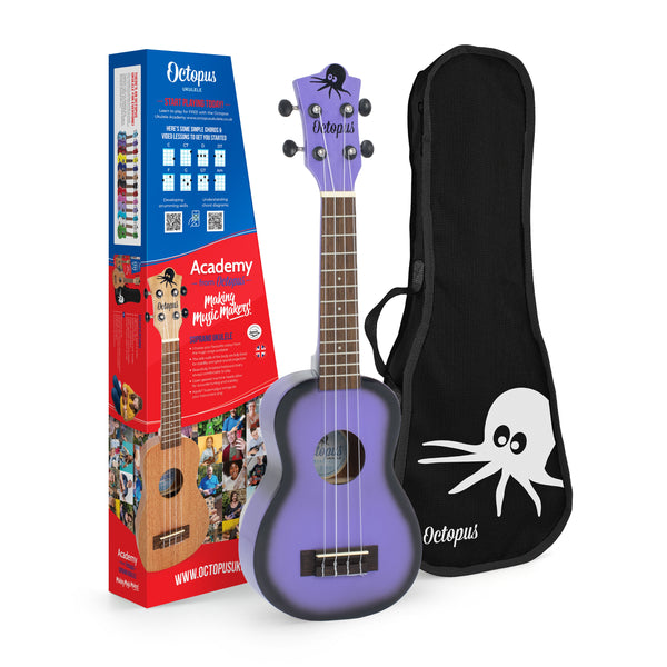 Octopus Soprano Ukulele - Purple