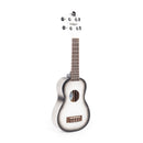 Octopus Academy sparkle soprano ukulele - White burst