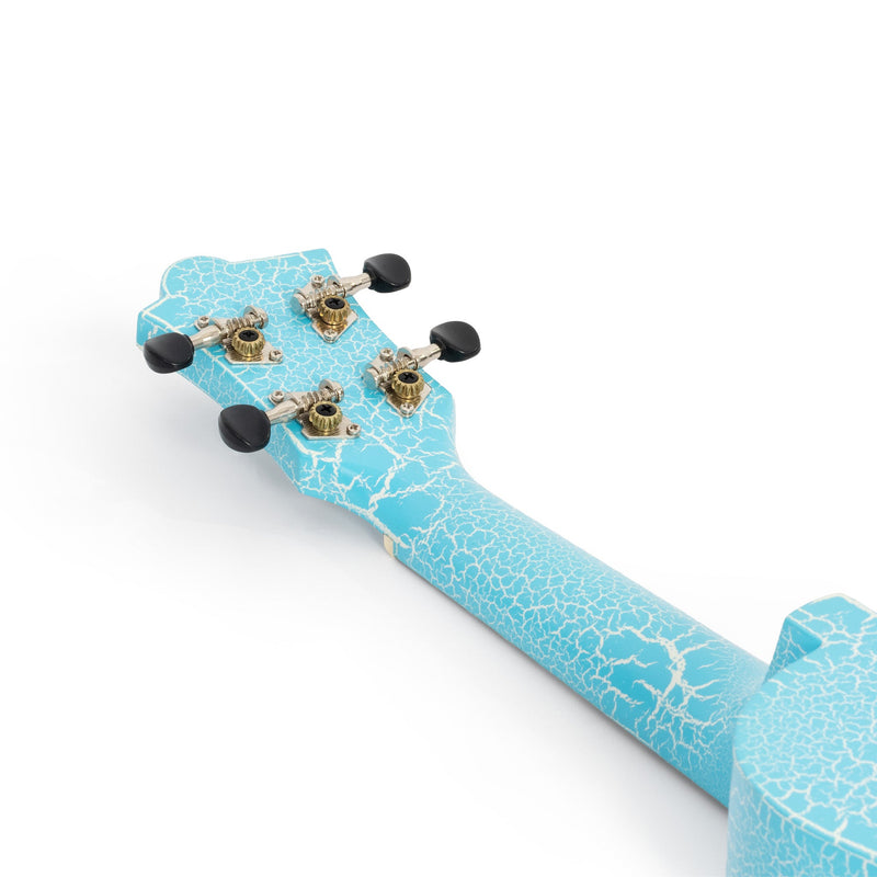Octopus Academy soprano ukulele - Light blue and white crackle