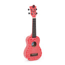 Octopus Academy soprano ukulele - Red and white crackle