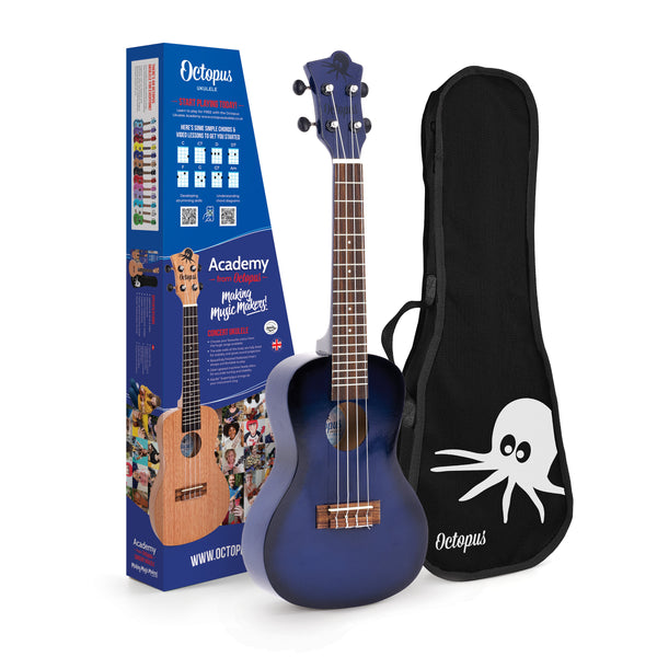 Octopus Uk215C Concert Ukulele - Dark Blue Burst