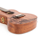 Octopus Rosette electro concert ukulele - wave motif