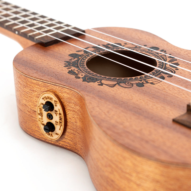 Octopus Rosette electro-acoustic soprano ukulele
